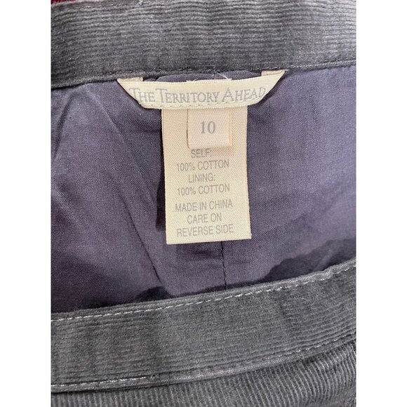 The Territory Ahead Dark Gray Corduroy Skirt Sz 10 - Picture 8 of 9